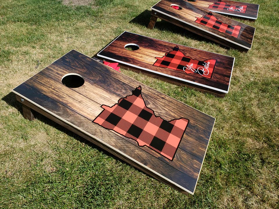 Minnesota Vikings hand painted cornhole boards